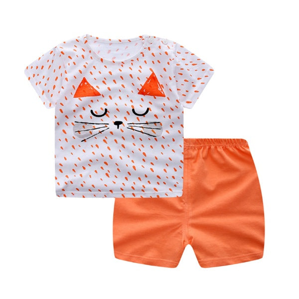 Adorable Cartoon T-Shirt Set for Baby Summer Days