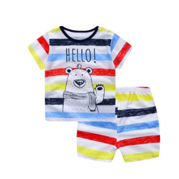 Adorable Cartoon T-Shirt Set for Baby Summer Days