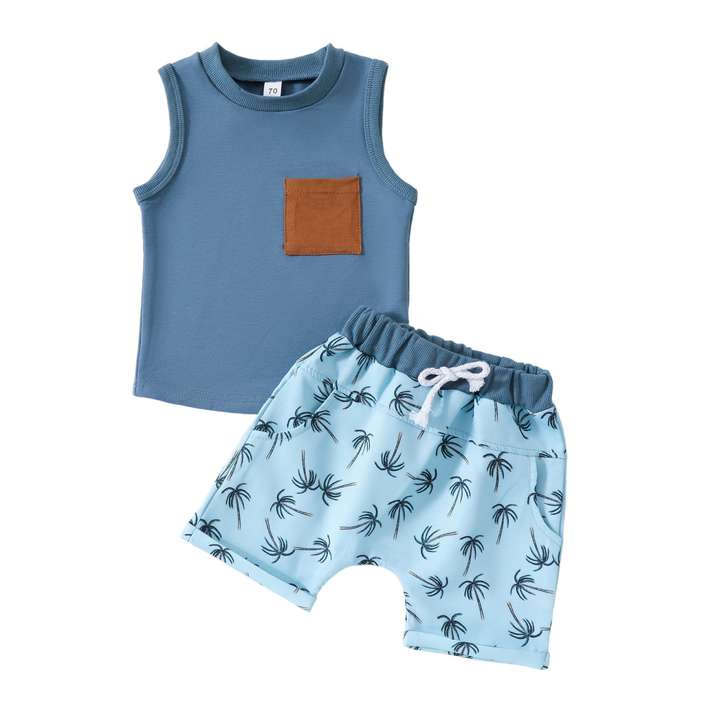 Lightweight Baby Summer Outfit Vest and Shorts Set