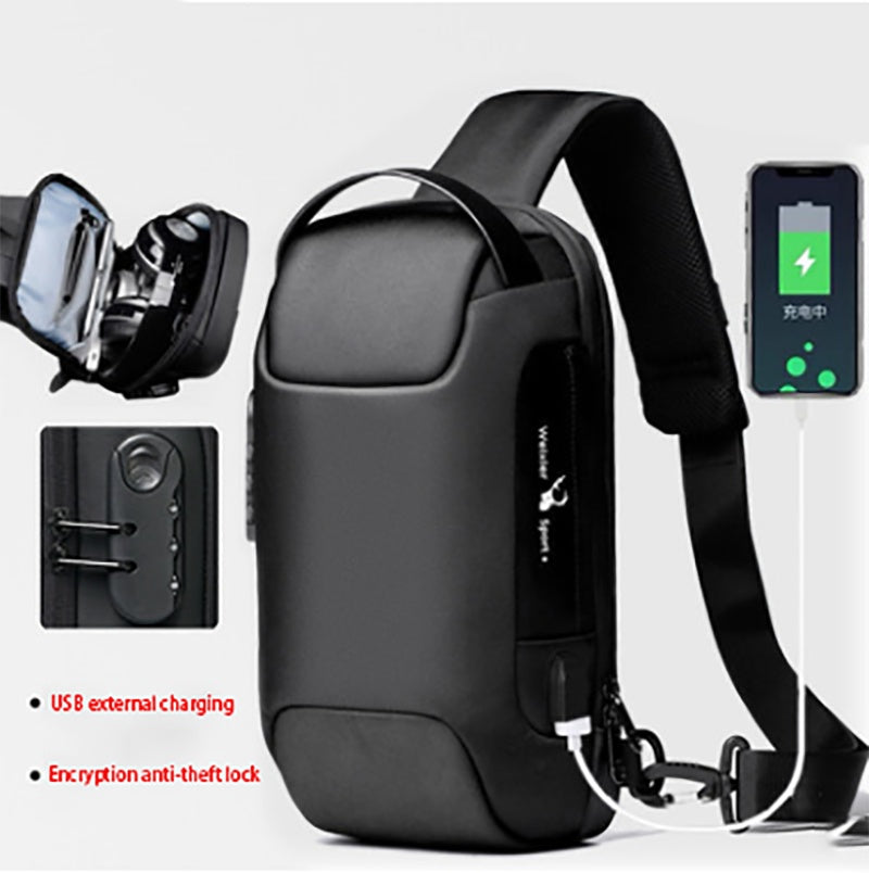 Secure on the Go: Waterproof Anti-Theft USB Crossbody Bag