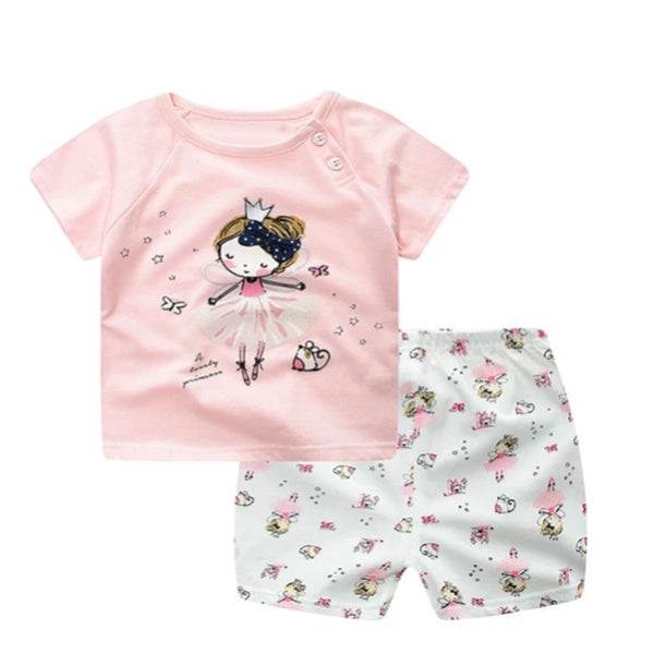 Adorable Cartoon T-Shirt Set for Baby Summer Days