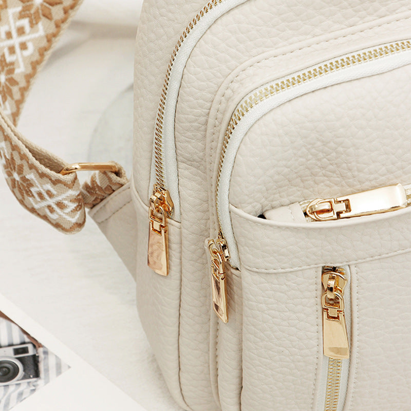 Retro-Style Soft Leather Crossbody Bag  Light, Stylish & Practical